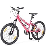 Sinaopus Kinderfahrrad Mountainbike 20 Zoll, Kinderrad ab 6 Jahren, Geschenk für Kinder Rosa