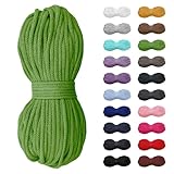 5m Baumwollkordel 5mm, Kordel, Schnur, Turnbeutel, 21 Farben (Grün)