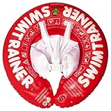 FREDS SWIM ACADEMY SWIMTRAINER Classic Rot - Schwimmtrainer für Kinder von 3 Monaten bis 4 Jahren, aufblasbare Schwimmhilfe zur Gewöhnung an das Wasser, für Anfänger