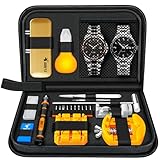 【Neu 2024】JOREST Uhrenwerkzeuge Set, Uhr Batteriewechsel, Uhrenarmband Kürzen Werkzeug, Uhren Reparatur, Uhrmacherwerkzeug mit Stiftausdruck, Uhrenoffner öffner, Schraubendreh, Federstegwerkzeug