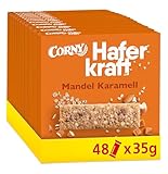 Haferriegel | Corny Haferkraft | Mandel-Karamell | Vollkorn | Großpackung 48x35g