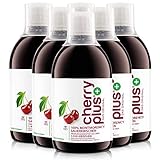 US-Montmorency-Sauerkirsch-Konzentrat – hochkonzentriert – 1.450 Montmorency-Sauerkirschen pro Flasche (6 x 500 ml) – Cherry PLUS