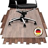 VTP HOMESTYLE Bodenschutzmatte Bürostuhl − Durchsichtige Bürostuhl Unterlage 90x120 cm − Kratzfest, rutschfest - Schreibtischstuhl Unterlage - für Hartböden und Teppich