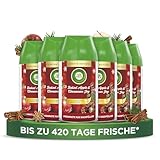 Air Wick Freshmatic Max Raumspray – Nachfüller für den Air Wick Freshmatic Max – Duft: Baked Apple & Cinnamon Joy – 6 x 250 ml Nachfüller