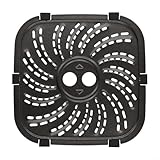 8QT Air Fryer Ersatz-Grillplatte für PowerXL Pro – Crisperplatte aus Karbonstahl mit Antihaftbeschichtung, inklusive 6 Gummilaschen (22 x 22 cm)