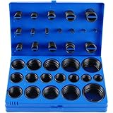 TECPO Gummi Dichtungsringe O Ring Sortiment, 419 teilig Ø 3-50 mm Durchmesser Dichtungsgummi Dichtring Set - Kraftstoff, Säure, Öl, UV, Hitze Beständig Sanitär, KFZ, Rohr Reparatur Dichtung Satz