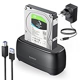 ORICO 3,5 Zoll Festplatten Docking Station USB 3.0 Festplattengehäuse für SATA 2.5' und 3.5' HDD SSD, Festplatten Lesegerät Unterstützt UASP und 20TB Laufwerke (DD18U3)