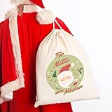 Herz & Heim® Nikolaus Sack mit Ihrem Wunschnamen bedruckt als Geschenk zum Nikolaus