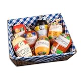 WURSTBARON® Wurstgeschenkkorb Klassiker, Geschenkkorb mit klassichen Wurstspezialitäten, Präsentkorb mit Schinkewurst, Gelbwurst, Lyoner, Käsewurst und Bierschinken