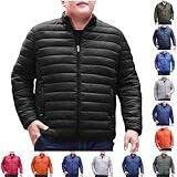 Steppjacke Herren Winter Daunenjacke Oversize Baumwolle Thermo Winterjacke Warmer Dicke Jacket mit Kapuze Schwergewicht Herrenjacke Einfarbige Mantel Fashion Kapuzenjacke Deal 02 Schwarz 5XL
