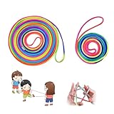 EUYKQNOI Gummitwist Mädchen ab 6 Jahre,7m langes Springseil für 2-4 Kinder,inkl. 1 Fadenspiel,perfektes Outdoor Spielzeug für Garten,Schule & Reise,Geschenk zur Einschulung oder Geburtstag