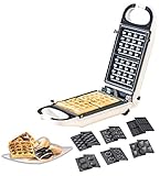 Rosenstein & Söhne Waffeleisen: 6in1-Snack-Maker, auswechselbare Formen, antihaftbeschichtet, 700 Watt (Waffeleisen verschiedene Formen, Halloween, Wechselplatten)