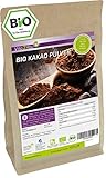 Kakao Pulver Bio 1000g - ungesüßt - ganze Kakao Bohnen gemahlen aus öko Anbau - kakaopulver - Premium Qualität