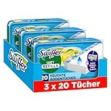 Swiffer Bodenwischer Feuchte Bodentücher mit Citrusfrische Duft 60-er Pack, für Eine Schnelle und Einfache Reinigung