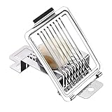 Eierschneider aus Edelstahl mit Stabilem, Glattes Schneidwerkzeug für Gekochte Eier und Obst, Leicht zu Reinigen, (Gezahnte Klinge)