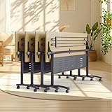 Zusammenklappbarer Konferenztisch mit Feststellrädern, robuster rechteckiger Schreibtisch für Zuhause, Büro und Konferenzräume