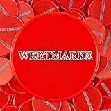 Nezyo 100 Stück Wertmarken Plastik Essensmarken Wertmarken Chips Pfandmarken Getränkemarken Kunststoff Essensmarken Wiederverwendbar Wertmarke Plastikchips Pfand Jeton Token, Durchmesser 30mm