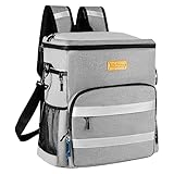 kiximay 30L Kühltasche groß faltbar - Kühltasche für Essen & Getränke, Kühltasche Picknicktasche, Isolierte Thermotasche, Kühltasche Auto für Strand/Picknick/Camping/BBQ