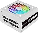 Corsair CX750F RGB, 80 Plus Bronze Vollmodulares ATX-Netzteil (80 Plus Bronze zertifiziert, 120 mm RGB-Lüfter, optimiert für geringe Geräuschentwicklung, 105 °C japanische Kondensatoren, kompaktes 140