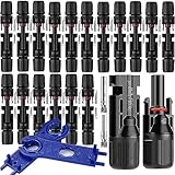 18Paar Solar Stecker Set Solarstecker Solarpanel Stecker Ip67 Wasserdicht, Pv Stecker Kompatibel mit 6mm2-4mm2 Solarkabel, Stecker Solaranlage