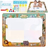 VFANDV Wasser Doodle Matte, 100 x 80 cm Aqua Magic Doodle Matte, Wiederverwendbar-Spielzeug & Geschenk für Kinder, Große Magic Malmatte mit Wasser Buch, Drawing Painting Matte für Kinder Toddler