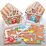 Baker Ross FE937 Lebkuchenhaus Bastelsets - 2er Pack, Weihnachtliches Kinder Kunstset zum Basteln und Gestalten