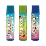 Lip Smacker, Back to School Collection, Spiral Notebook Lip Balm Trio, 3-teiliges Lippenbalsam-Set für Kinder mit Niedlichem Notizbuch, Lippenpflege in Leckeren Geschmacksrichtungen, Blau