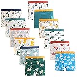 JackLoveBriefs Jungen Boxershorts aus Baumwolle Unterhosen 12er Pack, 1-3 Jahre, Mehrfarbig, Größe S