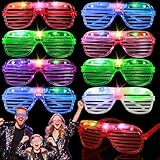Mikulala 9er Pack LED Leuchtbrillen für Kinder & Erwachsene - Mit Blinkfunktion, Ersatzbatterien und Schraubendreher - Ideal für Partys, Konzerte & Events