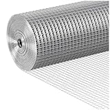Drahtgewebe mit 12 mm Maschenweite, Verzinkte Drahtgewebe-Rolle (0,9 mm Dicke), Hühnerdrahtzaun-Rolle für Hühnerställe/Hühnergehege, Siebgewebe, Kaninchen-/Schlangen-Zäune, Geflügelgehege,100cmx5m