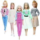 Walenbily 34 pcs Puppen Kleidung Kleider zubehör 30cm Puppe Party Dress up Set für 11.5 Zoll Puppenkleider (E)