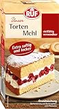 RUF Tortenmehl, Backmischung für lockeren Tortenboden, gelingsicher und schnell zubereitet, für Rührteig als Basis von Mini-Cakes, Schichttorte