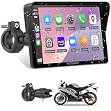 Wonsidary W722 Motorrad Carplay Display,Kabelloses CarPlay Motorrad & Android Auto für Moto,7 Zoll IP67 Wasserdichter Touchscreen,BT Audio,GPS Navigation,Siri, G00gle Assistent,EQ