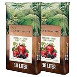 Green Home Beerenobst Erde 36L – Spezialsubstrat für Erdbeeren, Obst- und Beerenpflanzen im Garten, Topf und Hochbeet – Bio Erde mit Langzeitdünger für aromatische Ernte und kräftiges Wachstum