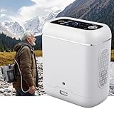 Tragbarer Sauerstoffkonzentrator mit Akku, Sauerstoffkonzentration 95 ± 3%, Tragbarer Sauerstoffgerät für Autos, Ausflüge und Reisen, mit Ai-Chip, Pulsmodus & Festfrequenzmodus (Anleitung in Deutsch)