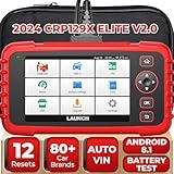 Launch CRP129X V2.0 obd2 Diagnosegerät mit Vier Systemdiagnosen(Motor SRS at/MT und ABS), 12 Reset-Funktion (für öl SAS EPB TPMS BMS ABS usw), 10 OBD2-Funktion, AUTOVIN, KOSTENLOSES Update