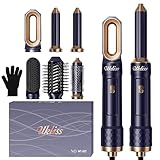 Airstyler 6 In 1,Rundbürstenföhn, Hair Styler OKWRAP Haarstyler set Mit 6 Aufsätze, Trocknen, Glätten, Locken, Volumengeben, Massieren der Kopfhaut, Ionen Pflege, Stylingbürsten für Alle Haartypen