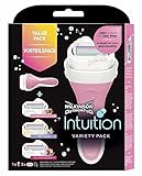 Wilkinson Sword Intuition Summer Variety Vorteilspack Rasierklingen mit Damen Rasierer, 3 St