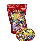 BaiLiSnacky Candy Bonbons Schälbarer Kaubonbons Traube Orange Erdbeere 19Verschiedene Fruchtaromen 24g*19pack Kauspaß mit Vegan & Gesund