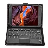 NIZUUONE Ultraflacher -Touchpad-Tastatur-Laptop mit Schutzhülle für/iOS/-Benutzer 7/8 Zoll 75-Stunden-Betrieb