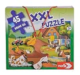 Noris 606031565 - XXL Riesenpuzzle, Urlaub auf dem Bauernhof - mit 45 Teilen (Gesamtgröße: 64 x 44 cm) - für Kinder ab 3 Jahren