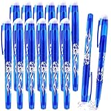 YIIFELL Radierbarer Kugelschreiber, Tintenroller Radierbar, Gelschreiber Friction Stifte Radierstift, Erasable Pen Set für Bürobedarf Schulsachen Studenten (Blau 0,7 mm)