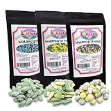 3x250g Coole Waldmeister Frucht Bonbon Mischung – 250g Waldmeisters – kandiert, 250g Waldmeister Vanille – kandiert & 250g Waldmeister Brause – kandiert – leckere coole Frucht Bonbons