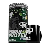 460 g Vegan Protein Shake - Pflanzliches Mehrkomponenten Proteinpulver von Mammut - Set (Blaubeere Vanille, Keramik Tasse)