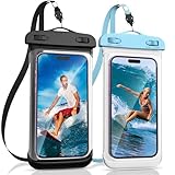 ECHTPower 2 Stück wasserdichte Handytasche, IPX8 wasserdichte Handyhülle Tasche Unterwasser Hülle Tasche, Waterproof Phone Case bis 6,8' für Schwimmen Kajak