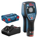 Bosch Professional System Ortungsgerät D-tect (1 Akku 12V, max. Ortungstiefe Kunststoffrohre/Holzunterkonstruktion/spannungsführende Leitungen/Eisenmetalle: 60/38/60/120/120 mm, L-Boxx)