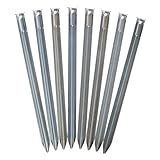 Hochwertige Sandheringe, 30cm - Sandfortress von outdoorer - 8 Stück extra Dicke Stahlheringe mit V-Profil inkl. Transporttasche