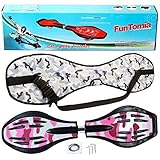 FunTomia Waveboard Original Mach1 Kugellager inkl. Tasche (Verschiedene Farbdesigns) (Pink/Army)