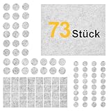 Seaforie Filzgleiter Selbstklebend 73Pcs, 4mm Starke Möbelgleiter mit Rutschschutz, filzgleiter für stühle Geräuschlos & Kratzschutz für Holzböden, Inkl. Verschiedene Größen für Stühle, Tische, Sofa
