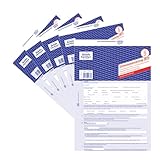 AVERY Zweckform 2873-5 Mietvertrag für Wohnungen und Häuser (Einheitsmietvertrag mit Übergabeprotokoll und Hausordnung, 5-seitiges Formular in A4, selbstdurchschreibend) 5 Stück, blau